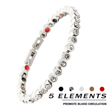 

NewFashion girl magnetic health bracelet 316L Stainless Steel Sparkling student bracelet Jewelry Casual Power Bracelet for Women