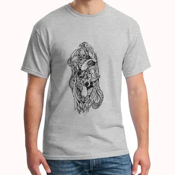 

Printed alien tattoo tshirts male female big size s~5xL fitted pop top tee