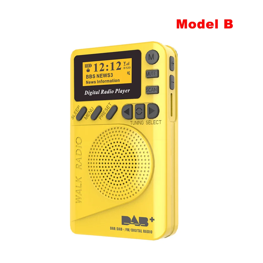 JINSERTA DAB/DAB+ цифровой fm-радио приемник портативный Bluetooth 5,0 музыкальный плеер Поддержка Hnadafree U диск TF карта Aux-in сигнализация - Цвет: Gold