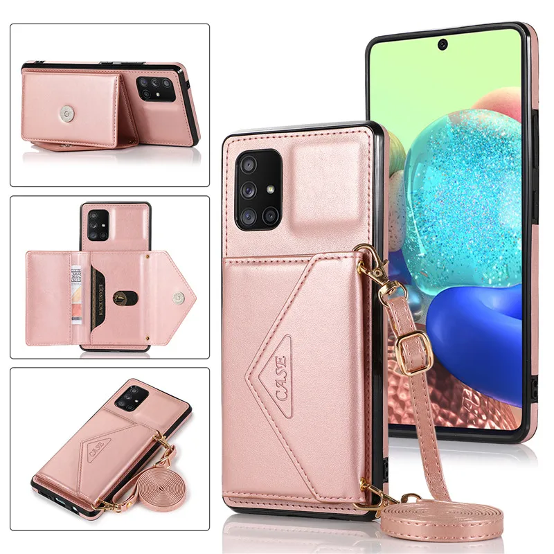 Кожаный чехол-книжка с отделением для карт Samsung Galaxy S20 FE 5G S10 Plus A11 A21 A21S A31 A41 A51 A71 M31 M11