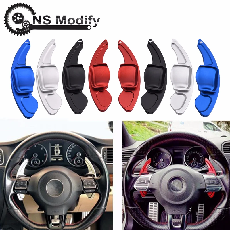 

NS Modify Aluminum CNC Steering Wheel Shift Paddle DSG Paddle Extension For VW Tiguan Golf 6 MK5 MK6 Jetta GTI R20 R36 CC