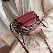 Контрастная маленькая сумка женская сумка осень и зима Новая модная Корейская стильная сумка на одно плечо маленькая сумка для девочек