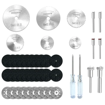 

44pcs Cutting Wheels Kit for Rotary Tool Mini Diamond Saw Blades Resin Metal Cutting Wheels Tools Screwdriver for Wood Cutting