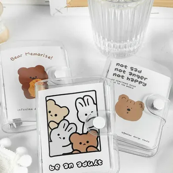 

70 Sheets Student Girls Cartoon Cute Rabbit Cat Bear Mini Notebook Planner Spiral Journal Daily Book Agenda Blank Paper 58*85