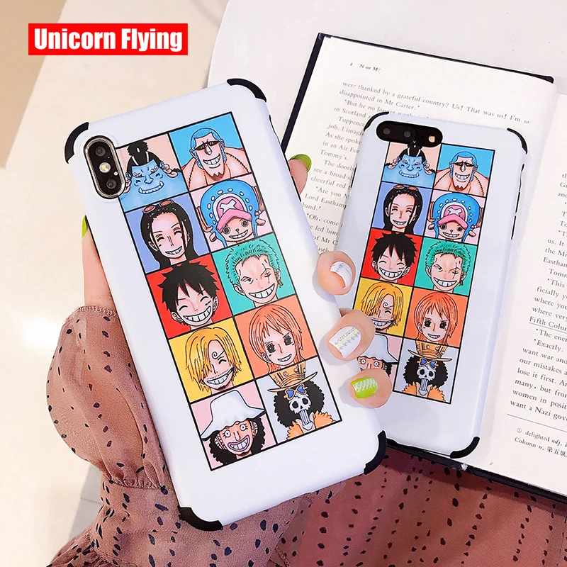 

LinXiang Anime Japan ONE PIECE Straw Hat Luffy Pirates Phone Case Back Cover For iphone 7 8 Plus X XS Max XR
