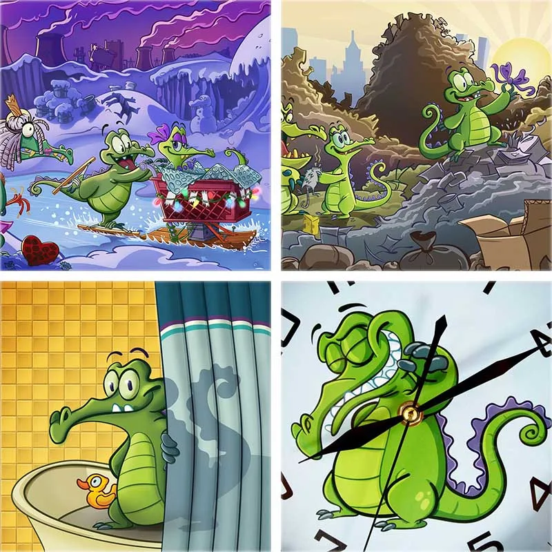 

5d Diamond Painting Crocodile Animal Full Square Diamond Painting Cartoon View Rhinestone Embroidery Home Decor Abstract Art A58