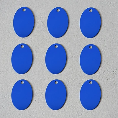 Blue 500 шт., собачьи ID бирки, Выгравированная табличка, подвеска для щенка, кошки, многоцветный индивидуальный ошейник, ожерелье, аксессуары, удостоверения личности - Цвет: Blue