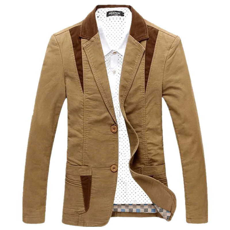 Mens Blazer Suit Jackets Autumn Winter Fashion Casual Smart Business Slim Fit Male Suit Jacket Coats Plus Size M~6XL Regular