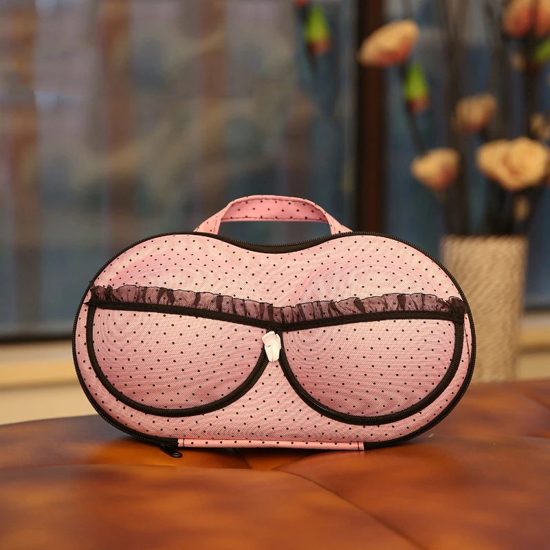 Pink Дорожное Сетчатое Нижнее белье коробка для хранения бюстгальтеров нижнее белье портативный защитный держатель Домашний Органайзер аксессуары поставки снаряжение Наполнение продукта - Цвет: Pink