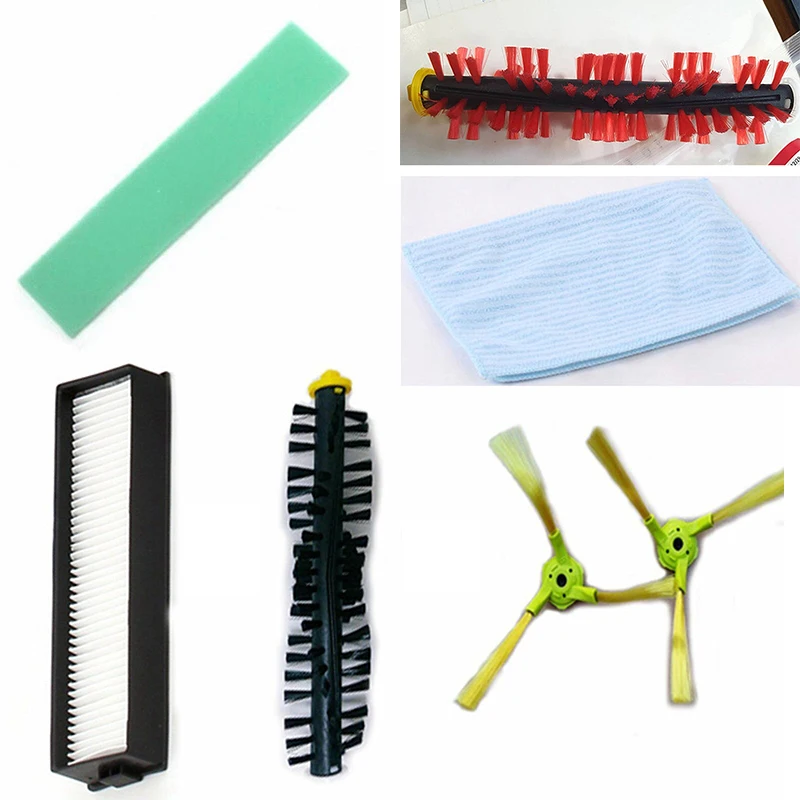 

Roller Side Brush Filter Mop Cloth Kit For Hom Bot VR6270LVM Vacuum Cleaner