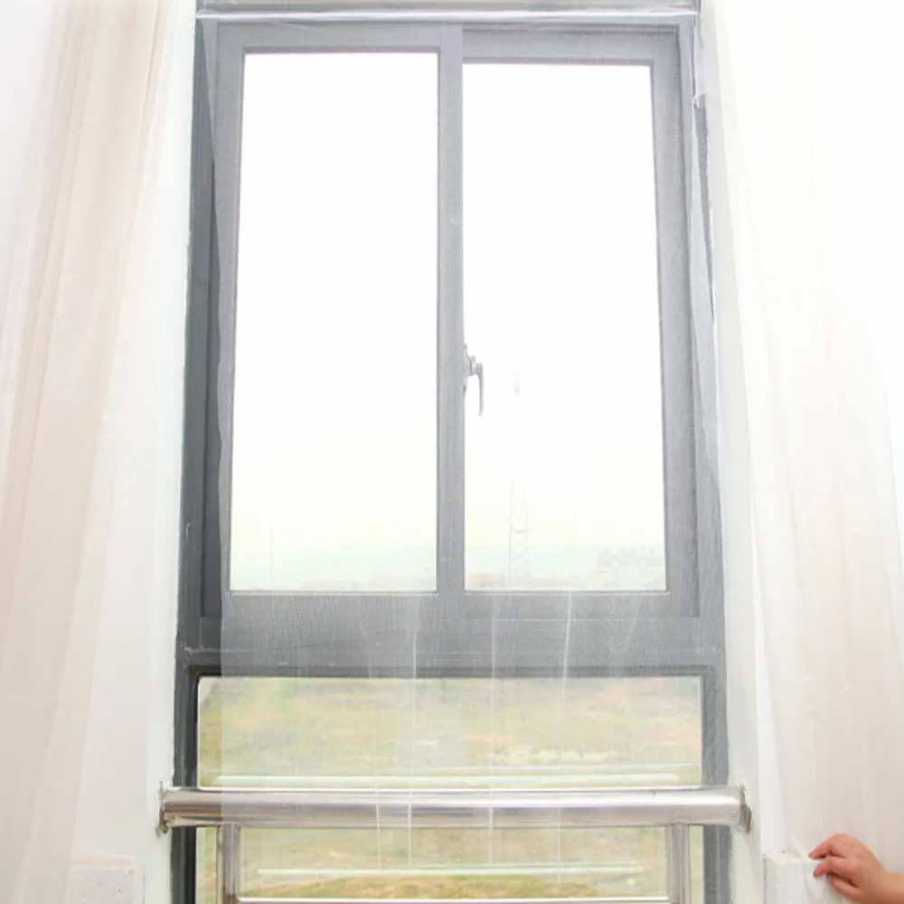 

Fly Mosquito Window Net Mesh Screen Indoor Insect Fly Screen Curtain Mesh Bug Mosquito Net Easy To Fit With Tape 130 x 150cm