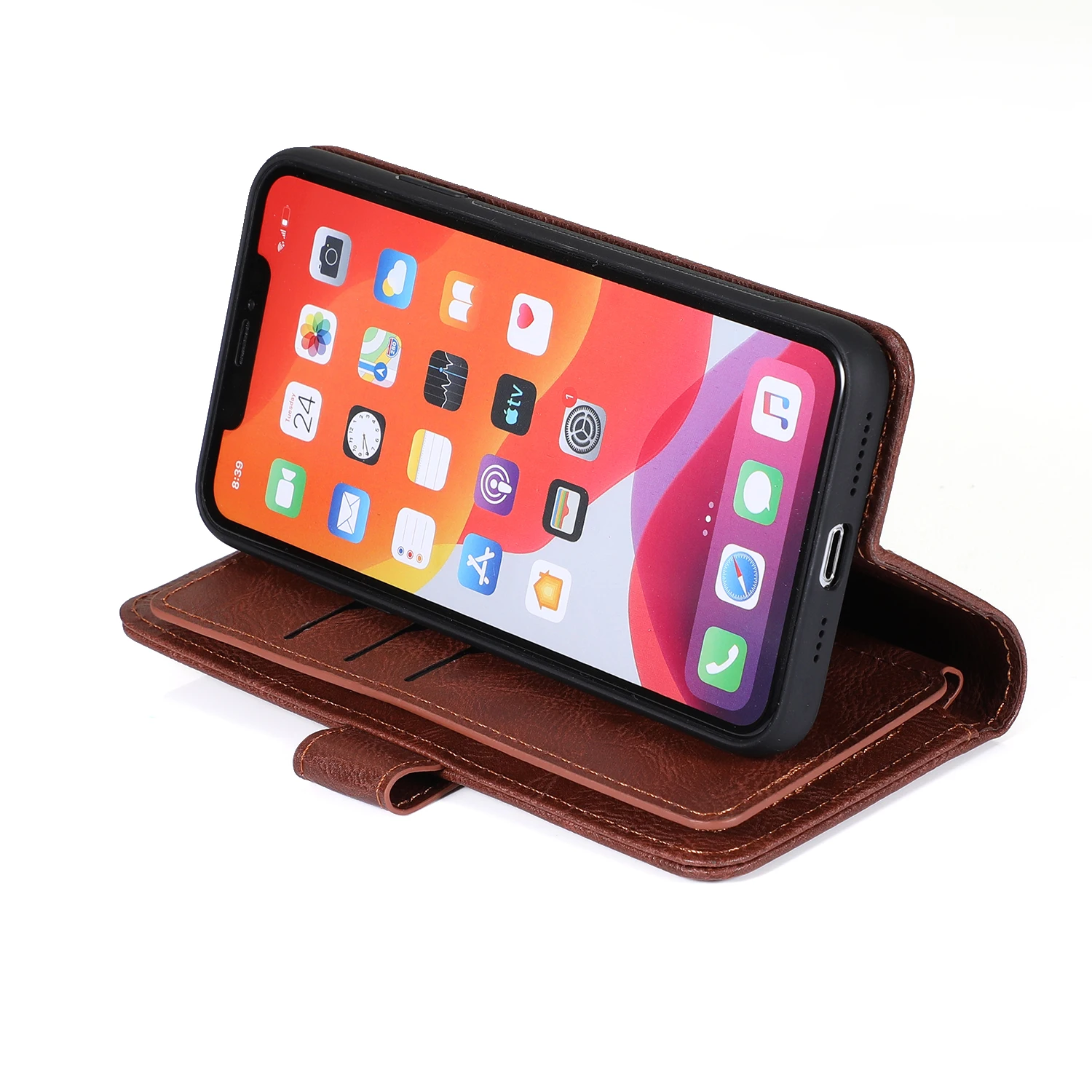 Съемный флип-кожаный чехол для iPhone 11 Pro Max 6 6s 7 8 Plus кошелек на молнии чехол для iPhone X 10 XR XS Max чехол для телефона