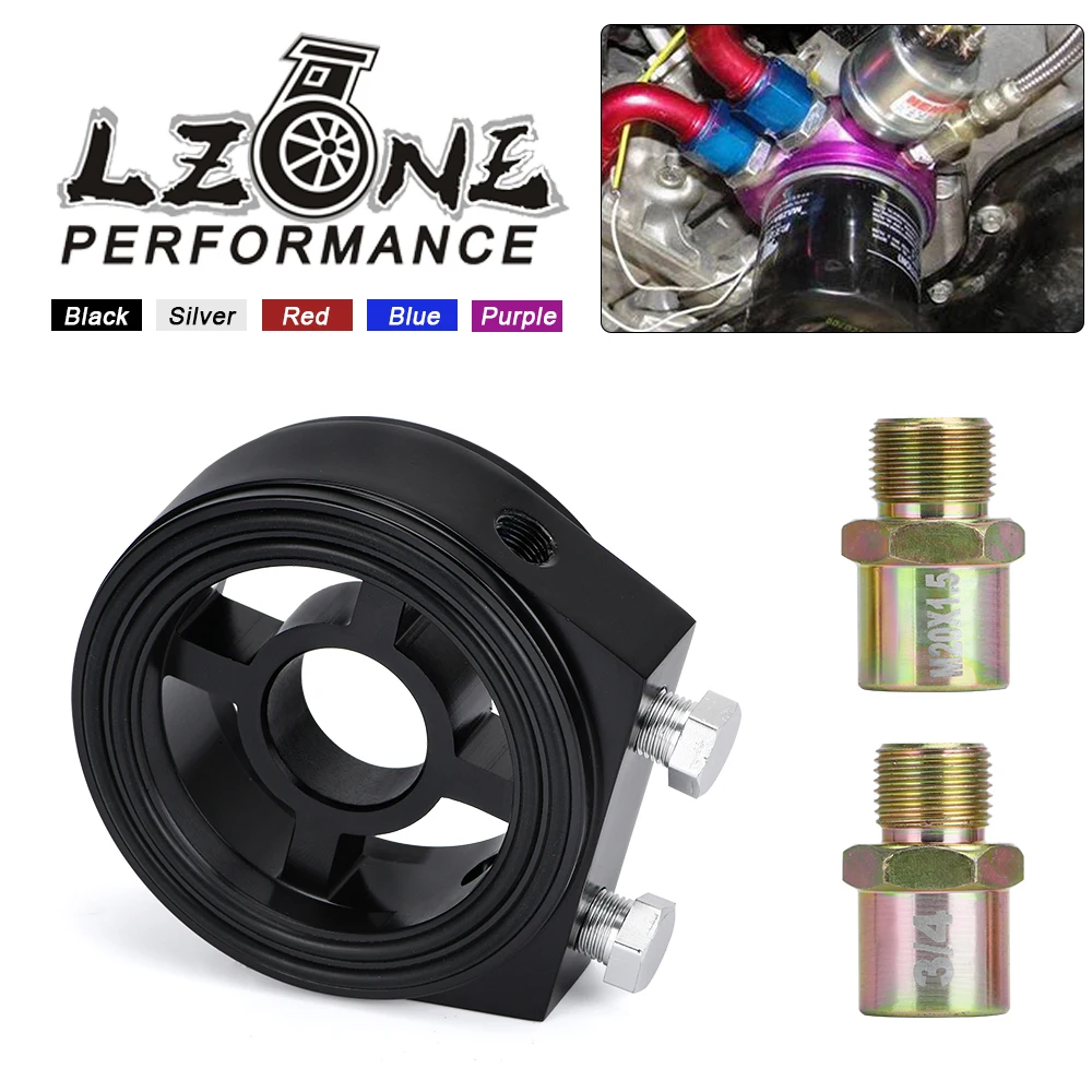 LZONE M20X1.5 3/4 16 1/8 NPT алюминиевый гоночное масло манометр масляный фильтр охладитель