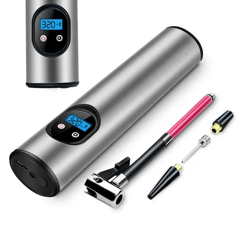 Sliver USB 12 В 150PSI интерфейс портативный воздушный компрессор надувной насос с ЖК-дисплеем для автомобилей велосипеды шины Мячи плавательные кольца - Название цвета: Sliver