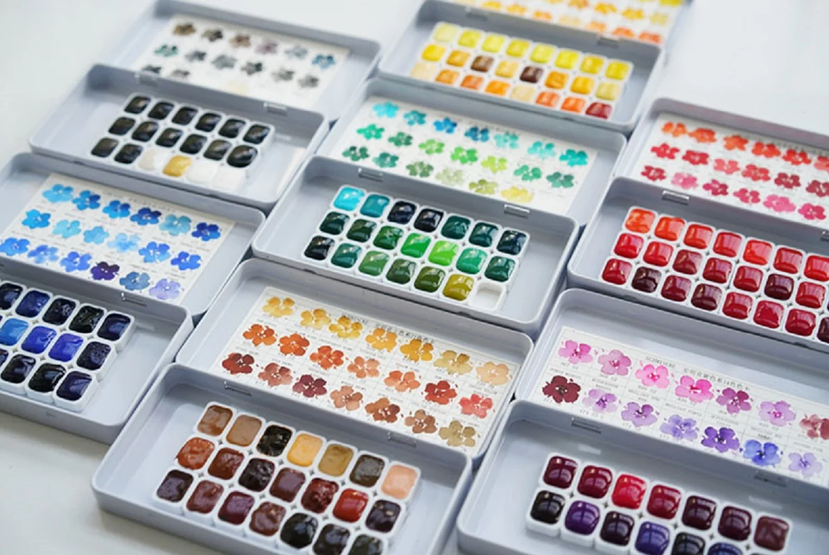 Schmincke Artist Watercolor Paint Set 0.5ml/1ml Painting Palette Art Supplies