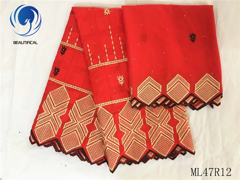 

BEAUTIFICAL High Quality Cotton Lace Nigerian Dry Lace Voile Fabric 100% Cotton Red Lace Fabrics ML47R12