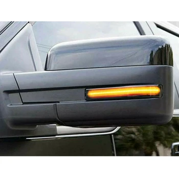 

2pcs Turn Signal Lights Side Mirror Reflector For Ford F-150 Raptor Dynamic Flash Smoked Black 3528SMD