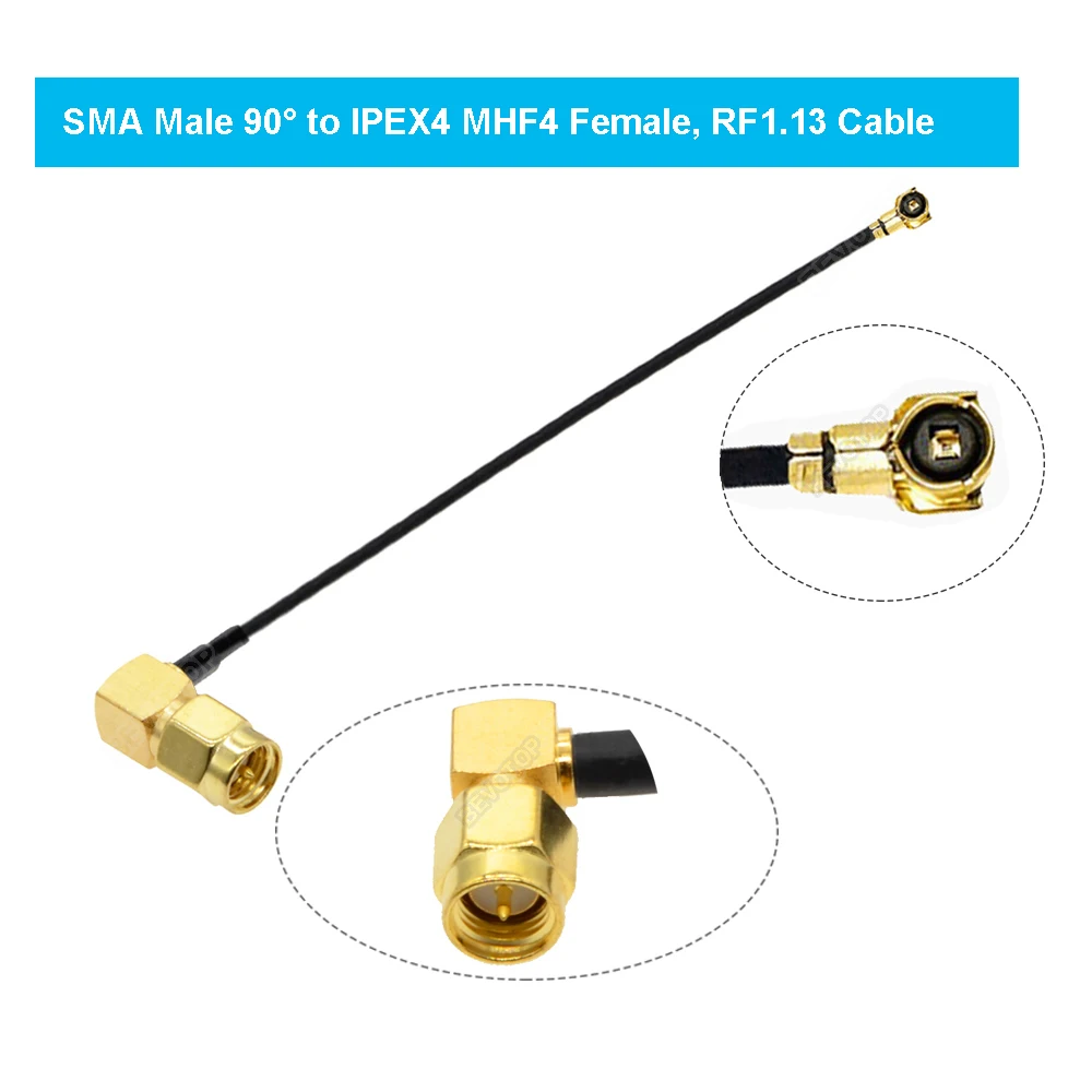 2PCS/lot IPEX4 to SMA Pigtail RP-SMA/ SMA Male to U.fl IPEX4 MHF4 Female Jack WIFI Antenna Extension Jumper RF1.13 Cable Adapter antenna cable adapter cable adapter rf connector adapter rf connector cable rf connector cable connector coaxial cable connector coaxial connector connector adapter jumper cable jumper wire