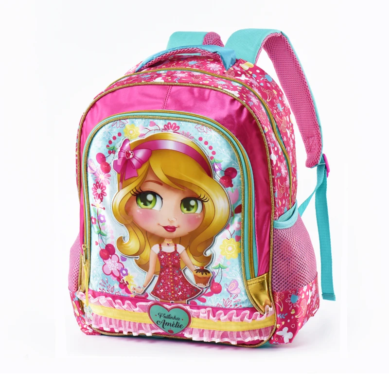 Детские школьные сумки для девочек и мальчиков, ортопедический школьный рюкзак с 3d рисунком, рюкзак для первоклассника, mochilar - Цвет: Beautiful girl