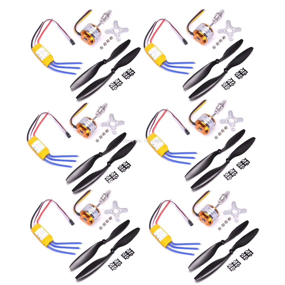 

Hot A2208 1100KV / A2212 2212 1000KV 1400KV Brushless Outrunner Motor 30A ESC Propeller 1045 Quad-Rotor for RC Aircraft Multicop