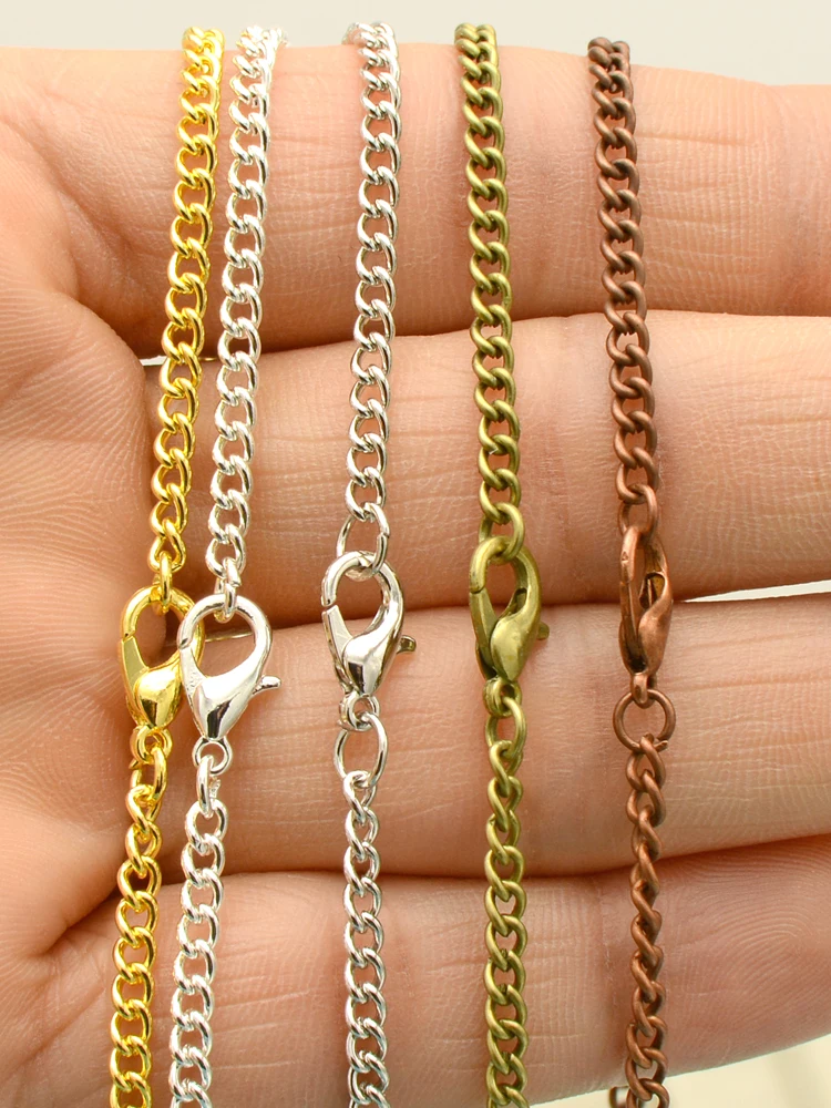 50 pcs 18 \u0026 24 Inch Curb Chain Necklace 
