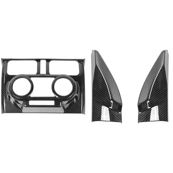 

1 Pcs Car Manual Air Conditioning Control Panel Cover & 2 Pcs Car A-Pillar Cover Trim, Window Pillar Decorative Cover
