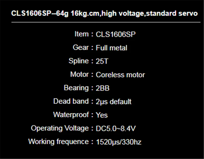 KINGMAX CLS1606SP-64 г 16кг. См Высокое напряжение стандартный сервопривод костюм для 1/8, 1/10 топливный автомобиль, 600-700 класс вертолет CCPM