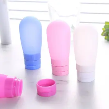 

Creative Bulb Shape Silicone Refillable Empty Tube Squeezed Cosmetic Container Cream Bottle Flip Cap Travel Portable Dispenser