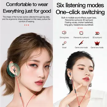 

Headset Type-C Port Built-in Dsp Sound Card Digital Changeable Karaoke Smart Earphone Voice V4J2
