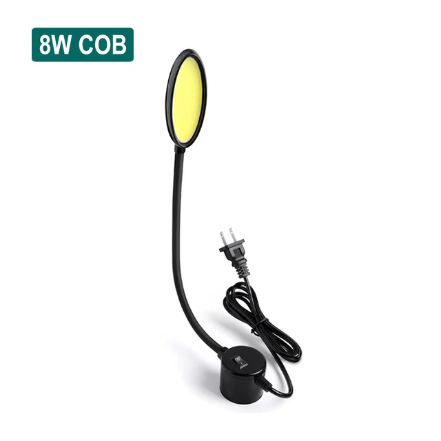 Industrial Lighting Sewing Machine LED Lights Multifunctional Flexible Work Lamp Magnetic Sewing light for Drill Press Lathe Black 8W COB