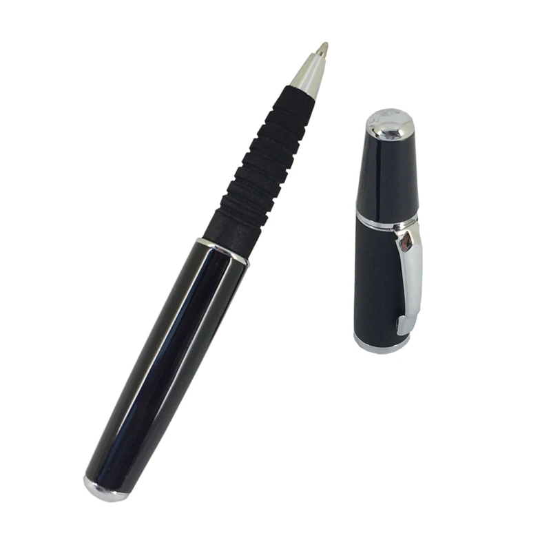 ACMECN Mini Black Lacquer Ball Pen with Cap Soft Rubber Grip Foam Ballpoint Pen Short Portable Writing Pens for Gifts lixada portable fish lip grabber gripper grip