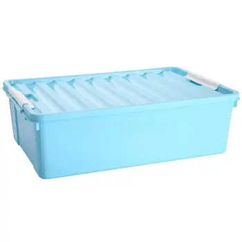 

Dormitory Artifact Bottom Receiving Box Plastic Finishing Box Flat Clothes Ultra Large Bed Storage Box Belt Wheel