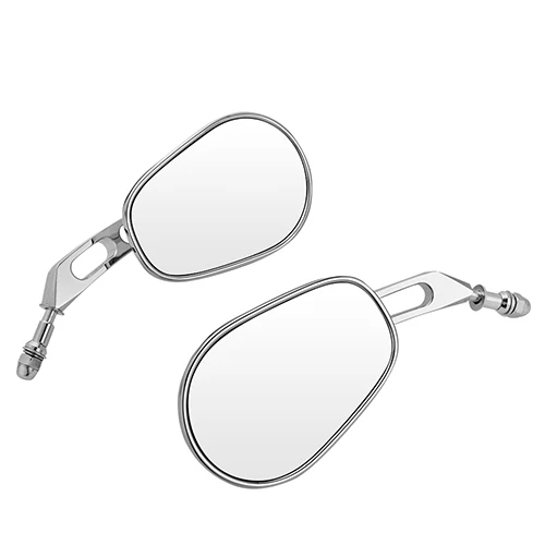 Chrome Mirror BJMOTO мотоцикл зеркало заднего вида мотоцикл боковые зеркала заднего вида для Harley скрещенные кости Dyna Electra Glide Fatboy Heritage Softail - Цвет: Chrome Mirror