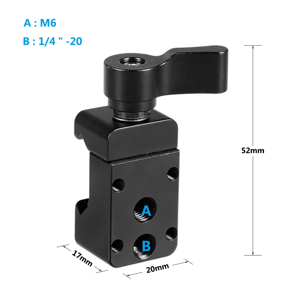 HDRIG Swat Rail Супер зажим с 1/4 &quotСтандартные монтажные отверстия для аксессуаров