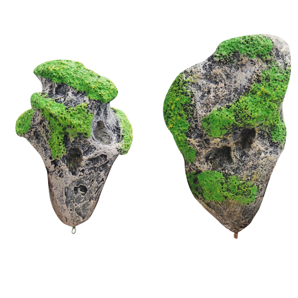Искусственные водоросли ландшафтный камень аквариум Украшение Моделирование подвесной мох камень