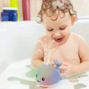 Baby Bath Toys Spray Water Whale LED Light Up Bath Toys for Kids Electric Whale Induction Water Spay Ball Bathroom Bathtub Toys ► Photo 3/6