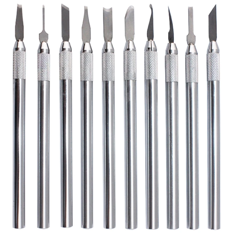 

10 Pcs Wax Carving Knife Kit Sculpture Blades Wax Pottery Clay Sculpting Carving Modeling Tool Jewelry Tools