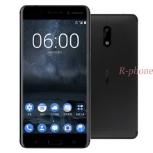Разблокированный Мобильный телефон Nokia 6 LTE 4G 16 Мп, Android 7, четыре ядра, 5,5 дюймов, отпечаток пальца, 4 Гб ram, 32 ГБ rom, Восстановленный телефон Nokia6