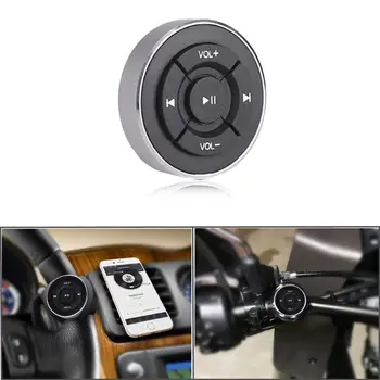 

Wireless Bluetooth Media Button Remote Controller Car Motorcycle Bike Steering Wheel MP3 Music Play For -Android Phone Tablet