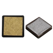 2 шт чернильная прокладка для печати Подушечка для свадебного письма, золотой и серебряный