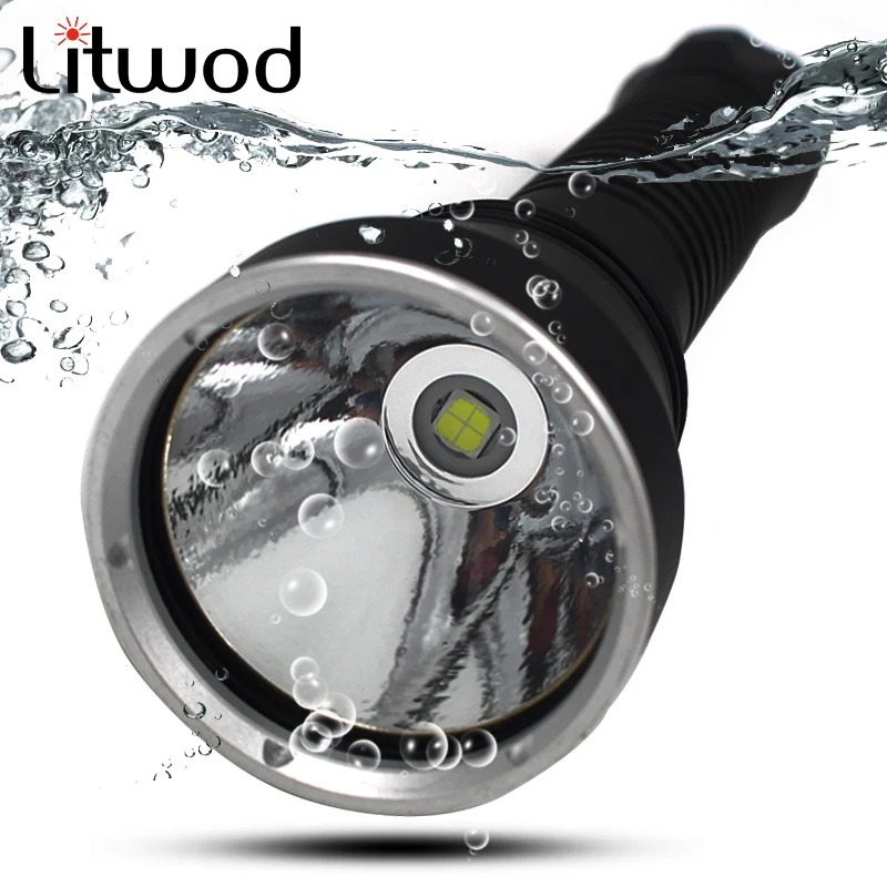 Litwod Z35D88 Original CREE XHP70.2 Military level The most brightest Diving Led Flashlight Torch 4292LM Under Water 150m IPX8