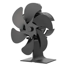 6-Blade Stove Fan Heat Powered Thermal Power Silent Fan Fireplace Blower 6-for Home Wood Log Burner House Heating Fireplace Circ