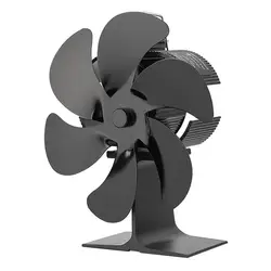 6-Blade Stove Fan Heat Powered Thermal Power Silent Fan Fireplace Blower 6-for Home Wood Log Burner House Heating Fireplace Circ