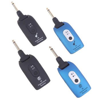 

2.4Ghz Wireless Guitar System Transmitter and Receiver 6-Channel Universal 1/4" for Electric Guitar Bass Amplifier Bateria Mixer