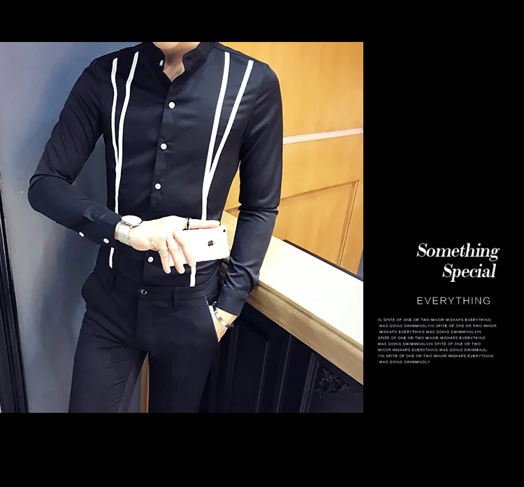 Осенние модные облегающие мужские рубашки с длинным рукавом Camisas Para Hombre Повседневная Женская сорочка Homme Осенняя рубашка Social Masculina
