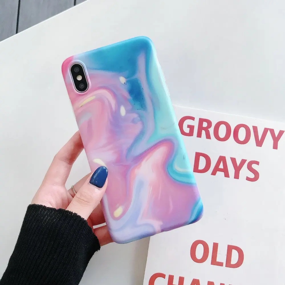 Мраморный чехол для Coque iphone 11 Pro Max 7 XS MAX чехол из мягкого ТПУ задняя крышка для iphone 6 6S 7 8 Plus iphone X XR чехол - Цвет: 24