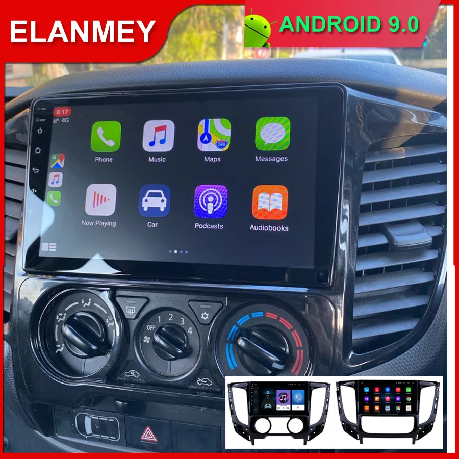 MQ TRiton Автомагнитола для Mitsubishi Triton Android 9,0 gps навигация Bluetooth Сенсорный экран Автомагнитола Стере мультимедиа