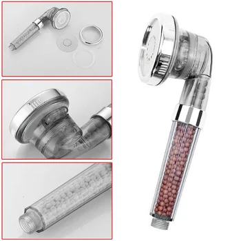 

1 pc Handheld shower head high pressure magnetic negative ion filter household bathroom supplies pressurized water saving filter