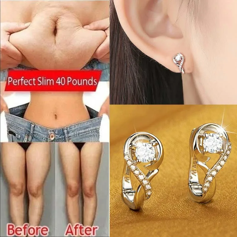 Exquisite Music Note Weight Loss Earrings Cubic Zirconia Earrings