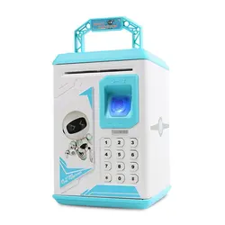 Tirelire de grande taille, coffre fort ATM, boîte d'épargne de musique, tirelire électronique chat papier monnaie 